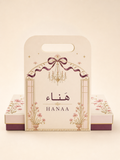 طقم بوكس هدايا مسطح مع غلاف محمول بمقبض مدمج - هَناء HANAA