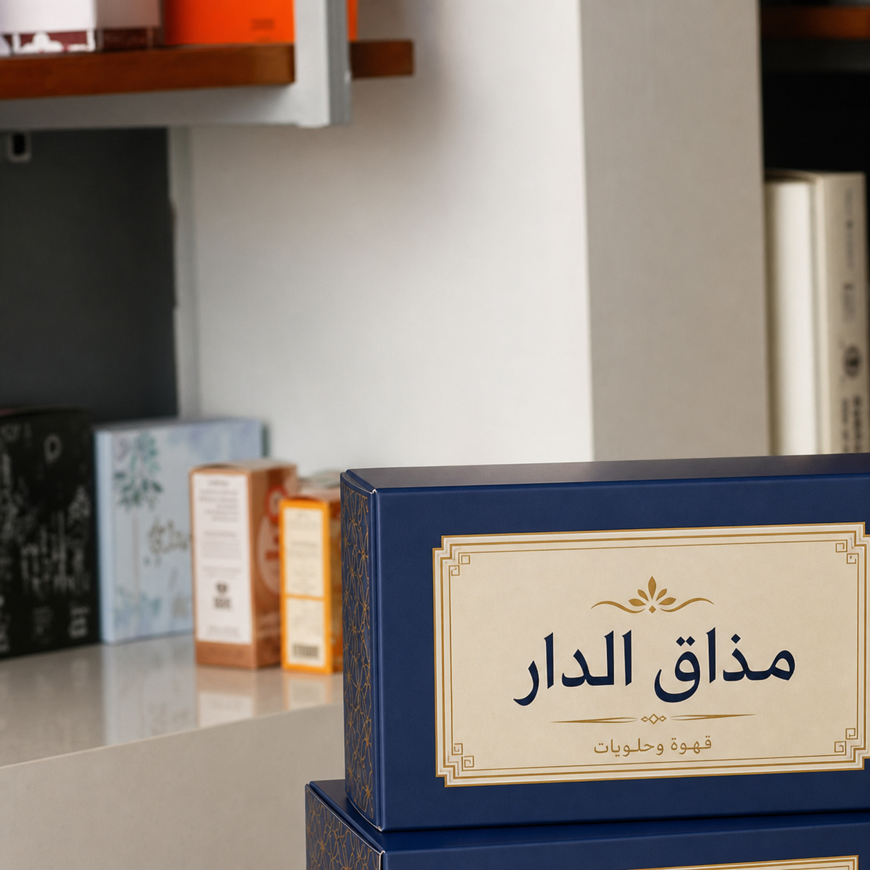 علب تغليف مستطيلة للقهوة والحلويات