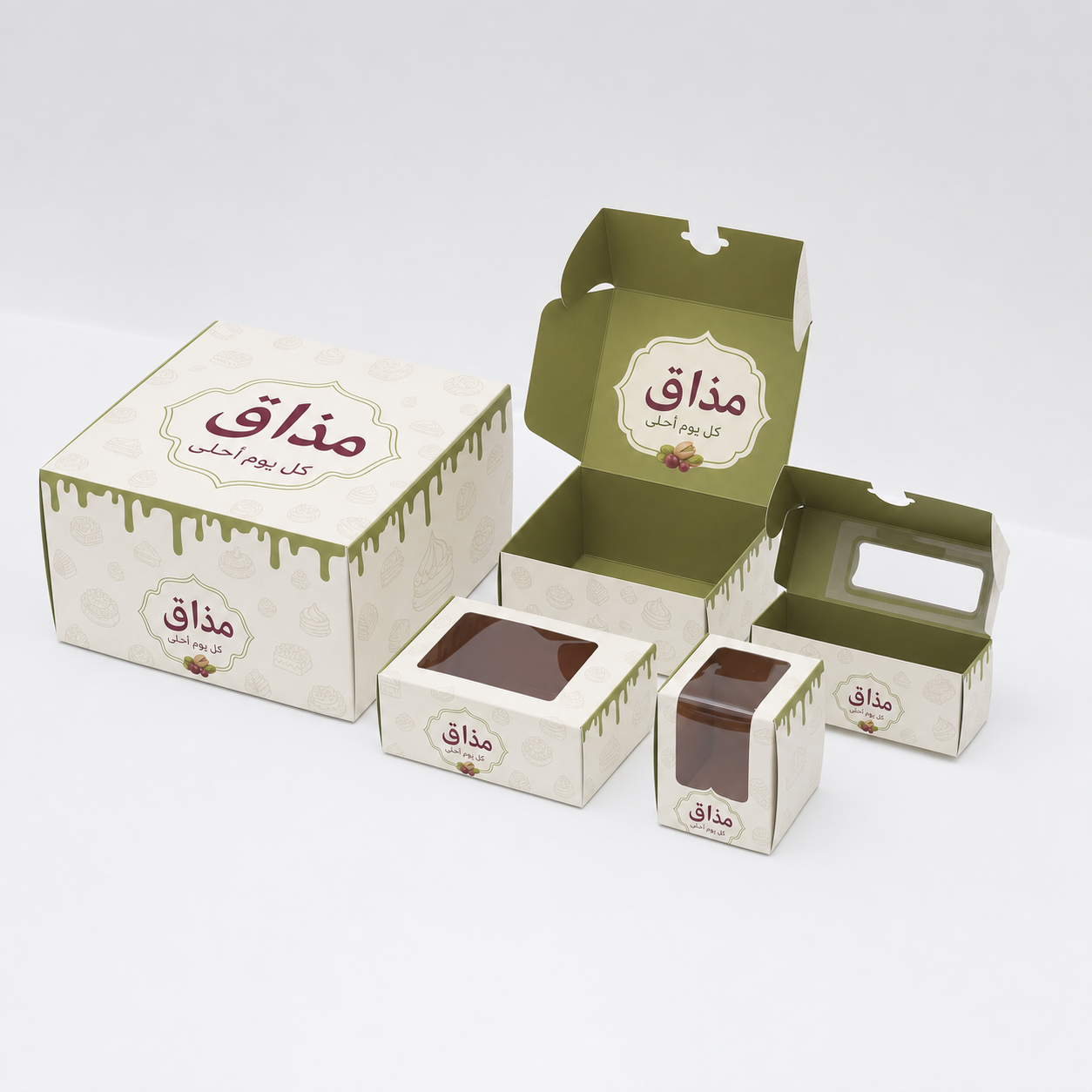 مجموعة علب حلويات بخمسة مقاسات